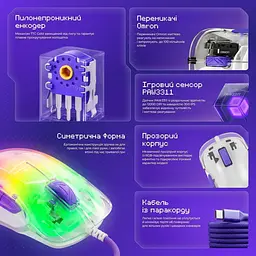 Дротова ігрова миша Proove Gaming Blaze, в асортименті - мініатюра 12