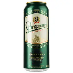 Упаковка пива Staropramen світле 4.2% 11.52 л (0.48 л х 24 шт.) з/б - мініатюра 2