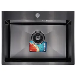 Кухонна мийка Mixxus black MX5843-200x1.0-PVD MX0576, Чорний матовий