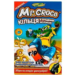 Кільця Золоте Зерно 75г зі згущ.молоком Mr Croco
