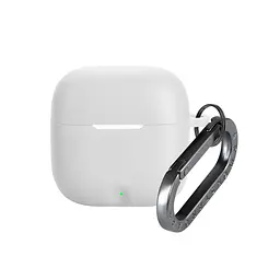 Силіконовий чохол для навушників OPPO Enco Buds3, Hang Case, білий, ультратонкий захисний кейс товщиною 2 мм, захист від подряпин, пилу та ударів, компактний, з карабіном для кріплення, ArmorStandart (ARM88033)