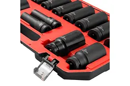Набір головок ударних торцевих в кейсі Intertool Storm ET-8504 1/2" x 10-32мм подовжені (у наборі 15 шт.) - мініатюра 4