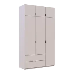 Шафа для одягу Doros Лукас Кашемір 3ДСП 135х50х240 (80737802) - мініатюра 3