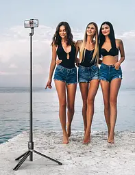 ANXRE 60-дюймовий штатив для телефону Selfie Stick з пультом дистанційного керування, портативний штатив для мобільного телефону - мініатюра 7