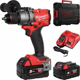 Дриль-шуруповерт акумуляторний безщітковий ударний MILWAUKEE, M18 FPD3-502X, 158Нм (ЗУ.2х5Аг, HDкейс) - мініатюра 2