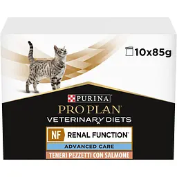 Вологий корм для кішок Purina Pro Plan Veterinary Diets NF Renal Function Advanced Care При патології нирок З лососем 10 x 85 г (7613287873699) - мініатюра 2