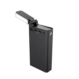 Портативна батарея Hoco Jove table lamp J62 30000mAh 4 порти 3 USB та 1 Type-C з лампою чорна - мініатюра 2