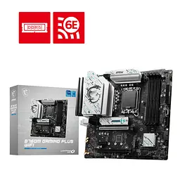 MSI Материнська плата B760M GAMING PLUS WIFI s1700 B760 4xDDR5 HDMI DP WiFi BT mATX - мініатюра 5