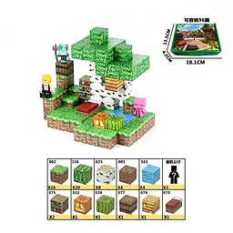 Конструктор магнітний Minecraft, LZCK065, 76 деталей, 18x14x5 см