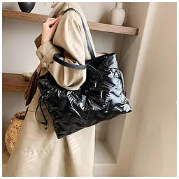 Сумка жіноча Fur Italian Bags Чорний 30х10х41 см (id_1314) - мініатюра 2