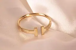 Каблучка Tiffany з жовтого золота 17.5 K-0031 - мініатюра 5