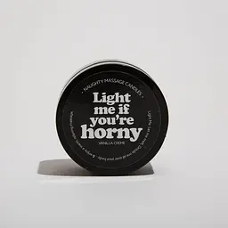 Масажна свічка міні з ароматом ванільного крему Light Me if You're Horny 50g - мініатюра 4
