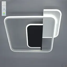 Керована світлодіодна люстра CODE 70W 3S-500×490×55-WHITE/BLACK-220-IP20 ESLLSE