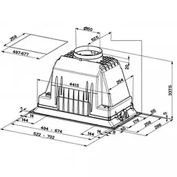 Витяжка вбудована Faber INKA PLUS HC X A70 (305.0602.048) - мініатюра 2