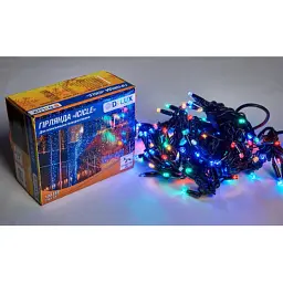 Гірлянда Delux ICICLE flash 108LED 2 х 1 м мульти / черн IP44 EN (90012950) - мініатюра 2