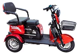Електричний Трицикл Corso Ostin PRO (1200W, 72V, 28Ah) Гідравличні гальма Електробайк Скутер Червоний