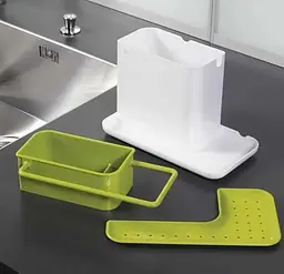 Універсальний органайзер для кухні на раковину 3 в 1 DAILY USE, для щіток, губок, мила та рушників - мініатюра 3