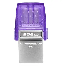 USB 3.2 Flash Drive 256Gb Kingston DataTraveler microDuo 3C Type-A/Type-C, 200Mb/s (DTDUO3CG3/256GB)