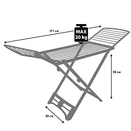Сушарка для білизни підлогова Casa Si Resin 20m White (CS92066Q01) - мініатюра 4