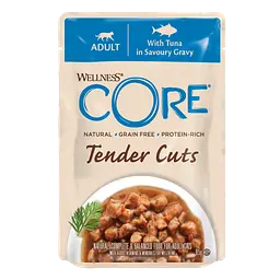 Вологий корм для котів Wellness CORE Tender Cuts with Tuna in Savoury Gravy