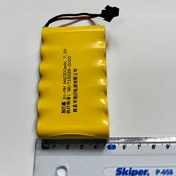 Акумулятор 7.2 V Вольт Ni-MH 2300 Mah, Роз'єм SM. батарея для іграшки машинок іграшок джипа на пульту машинки - мініатюра 7