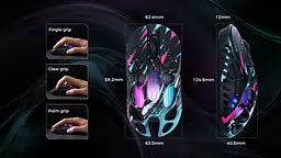 Миша GravaStar Mercury X Pro 8K BT/WL/USB-A RGB Neon Graffiti (GS_X_PRO_CG_BLK) - мініатюра 12