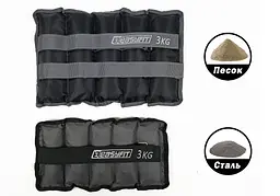 Обтяжувачі EasyFit 2 х 3 кг для ніг та рук з металом (EF-AWTМ-300) - мініатюра 4
