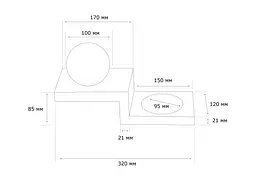 Настінний світильник MJ-Light CHARGER R 3200K WH 15014 - мініатюра 6