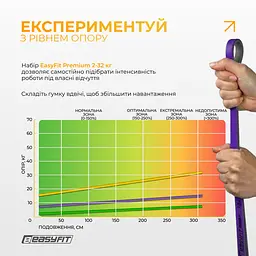 Набір двошарових резинок для підтягування EasyFit Premium 2-32 кг (3 шт) - мініатюра 8