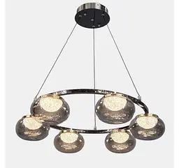 Світлодіодна люстра підвісна Artlight LQ7125-6 з шістьма графітовими плафонами, 35W - мініатюра 6