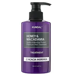 Поживний кондиціонер з медом та олією макадамії Honey & Macadamia Protein Hair Treatment Acacia Moringa Kundal 500 мл