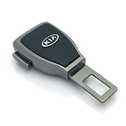 Заглушка перехідник ременя безпеки з логотипом Kia Темний хром 1 шт