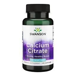 Кальций Swanson 200 мг (Calcium Citrate) – 60 капсул