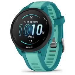 Смарт-часы Garmin Forerunner 165 Music с силиконовым ремешком бирюзового цвета