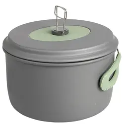 Набір посуду Bo-Camp Explorer XL 4 Pieces Hard Anodized Grey/Green (2200249) (DAS302116) - мініатюра 3