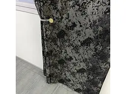 Жакардові мармурові штори сіро-кавового кольору на тасьмі 2шт. 150х270 ALBO pbe0052398 - мініатюра 6
