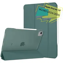 Чохол-книжка BeCover Tri Fold Hard для Apple iPad Air 13 M2 2024 Темно-зелений (711723)