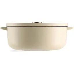 Гусятниця чавунна з кришкою KitchenAid 30 см 5.6 л бежева (CC006062-001) - мініатюра 2