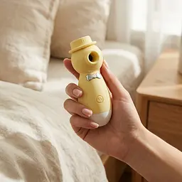 Вібратор вакуумний кліторальний Lilo USB медичний силікон 10,6x3,89 см Жовтий - мініатюра 2