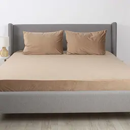 Простирадло ТЕП Velour з резинкою капучіно, 160 x 200 (2-04756_33916)