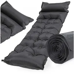 Килимок самонадувний Springos 193 x 66 x 3.5 см з подушкою PM053 Grey - мініатюра 2