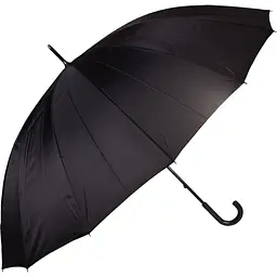 Чоловіча парасолька-палиця механічна Happy Rain 130 см чорна