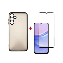 Чохол до мобільного телефона Dengos Kit for Samsung Galaxy A25 5G case + glass (Black) (DG-KM-65) - мініатюра 1