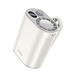 Вентилятор HOCO HX609 portable fan з дисплеєм 100 рівнів до 9.5 годин білий