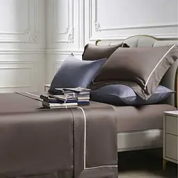Комплект постільної білизни Lovely Svi сатин люкс 300ТС (135г/м2) Євро Brown (240326) - мініатюра 3