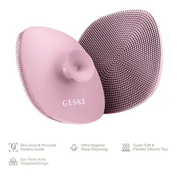 Щітка для обличчя GESKE Facial Brush 4 в 1 з тримачем рожева - мініатюра 3