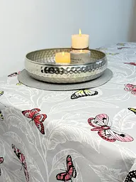 Скатертина Ecotton DUCK 170х220 см водовідштовхувальна сіра 5725-13 Метелики (24035) - мініатюра 7