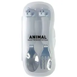 Набір столових приладів MegaZayka Animal Кошеня металеві в футлярі (0102) - мініатюра 2