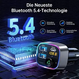 FM-трансмітер SYNCWIRE Bluetooth 5.3 з автозарядкою 48W та LED дисплеєм - мініатюра 2