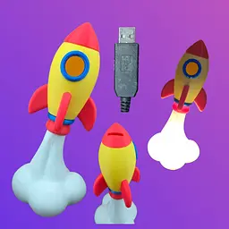 Світильник ракета 26 см USB